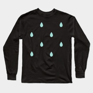 Blue water drop pattern Long Sleeve T-Shirt